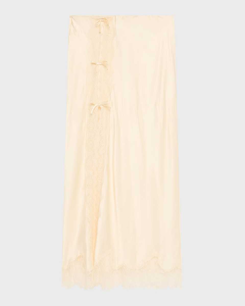 Calder Silk-Blend Maxi Slip Skirt